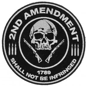 2nd Amendment Shall Not Be Infringed Skull 1789 Small Patch 