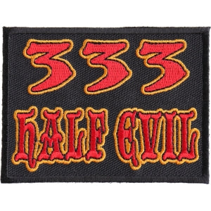 333 Half Evil Funny Iron on Patch