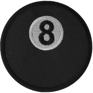 8 Ball Novelty Iron on Patch