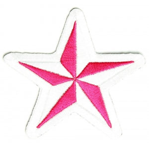 Pink and White Star Patch