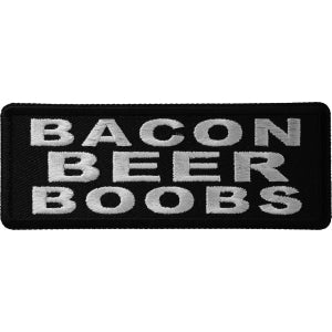 Bacon Beer Boobs Funny Iron on Patch