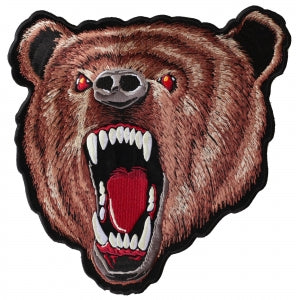 Brown Bear Large Embroidered Iron on Patch