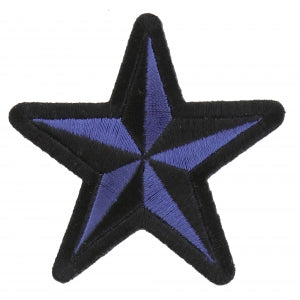 Blue Black Star Iron on Novelty Iron on Patch