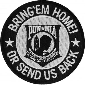 Bring Em Home or Send US Back Small Iron on Patch