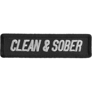 Clean and Sober Iron on Morale Patch