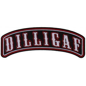 Large Dilligaf Rocker Biker Patch