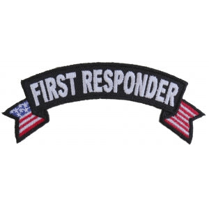 First Responder US Flag Small Rocker Patch