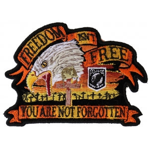 Freedom Isn't Free Eagle Small Patriotic Iron on Patch