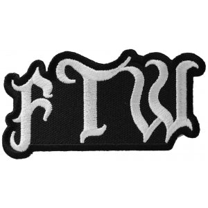 FTW Biker Patch Old English Font Forever Two Wheels