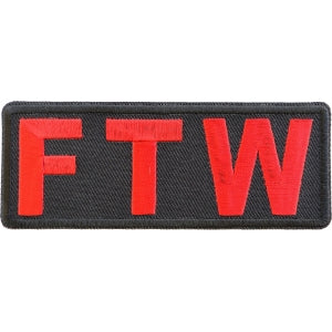 FTW Red Biker Patch Forever Two Wheels