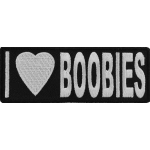 I Love Boobies Fun Funny Iron on Patch