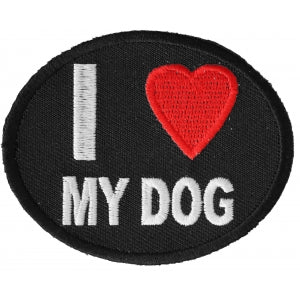 I Love My Dog Iron on Morale Patch