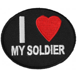 I Love My Soldier Iron on Morale Patch