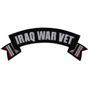 Iraq War Vet Rocker Patch With Flags