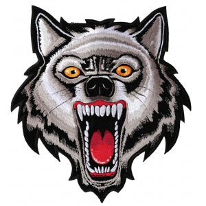 Vicious Wolf Embroidered Iron on Patch