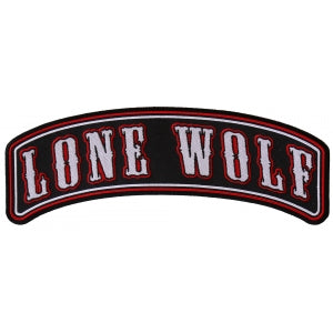 Large Lone Wolf Rocker Biker Patch