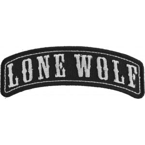 Lone Wolf Rocker Small Biker Patch