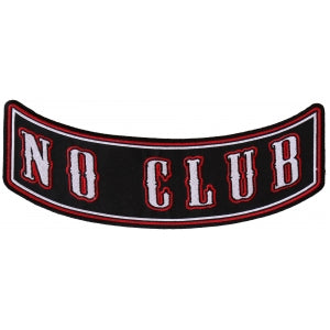 No Club Large Rocker Patch for Bikers