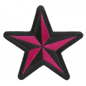 Pink Star Iron on Patch