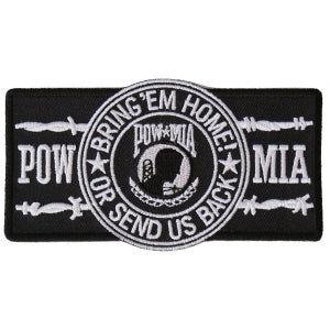 POW MIA Barbwire Patch