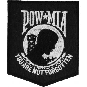 POW MIA Patch Black White