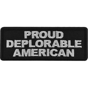 Proud Deplorable American Funny Iron on Patch