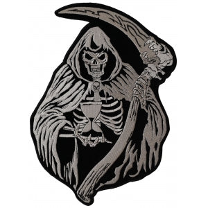 Reaper with Scythe Embroidered Iron on Patch