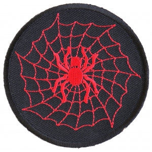 Red Spider and Web Iron on Patch