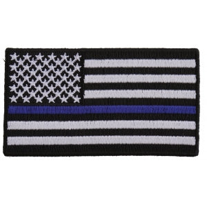 Subdued US Flag With Blue Stripe Patch