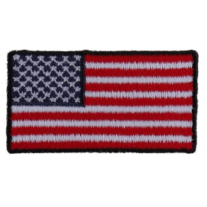 US Flag Patch Black Border 2 Inch