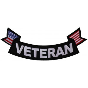 Veteran Bottom Rocker With Flags Patch