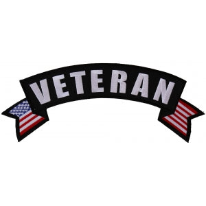 Veteran Top Rocker Patch With US Flag