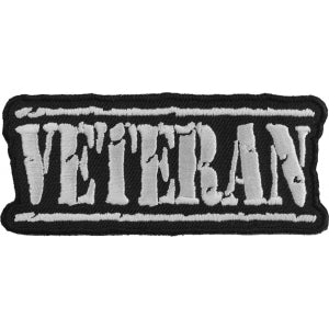 Veteran Patch Old Stamper White